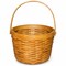 Vintiquewise Small Apple Picking Basket with Handle, Woven Wood Fruit Basket, Decorative Farmhouse Basket for Storage, Gifts, Fall Decor, and Seasonal Display